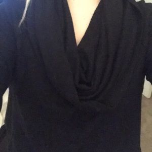 Soft cowl neck/ off the shoulder tunic sweater